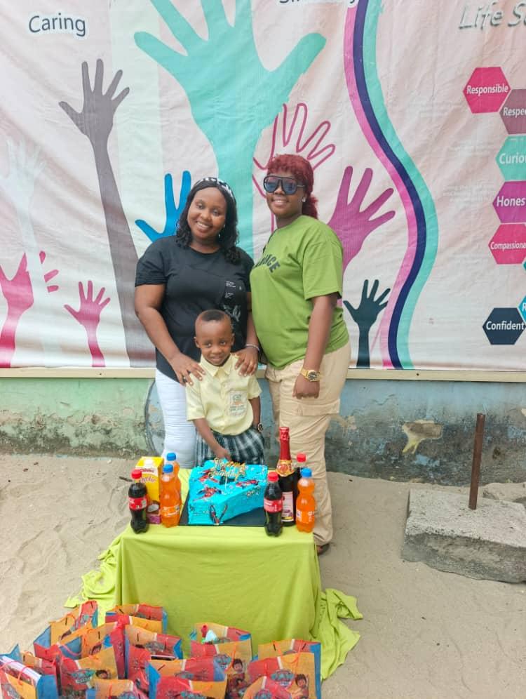 Master Adriel,the Celebrant,his mother,Mrs Sonia Ayemi and her friend.